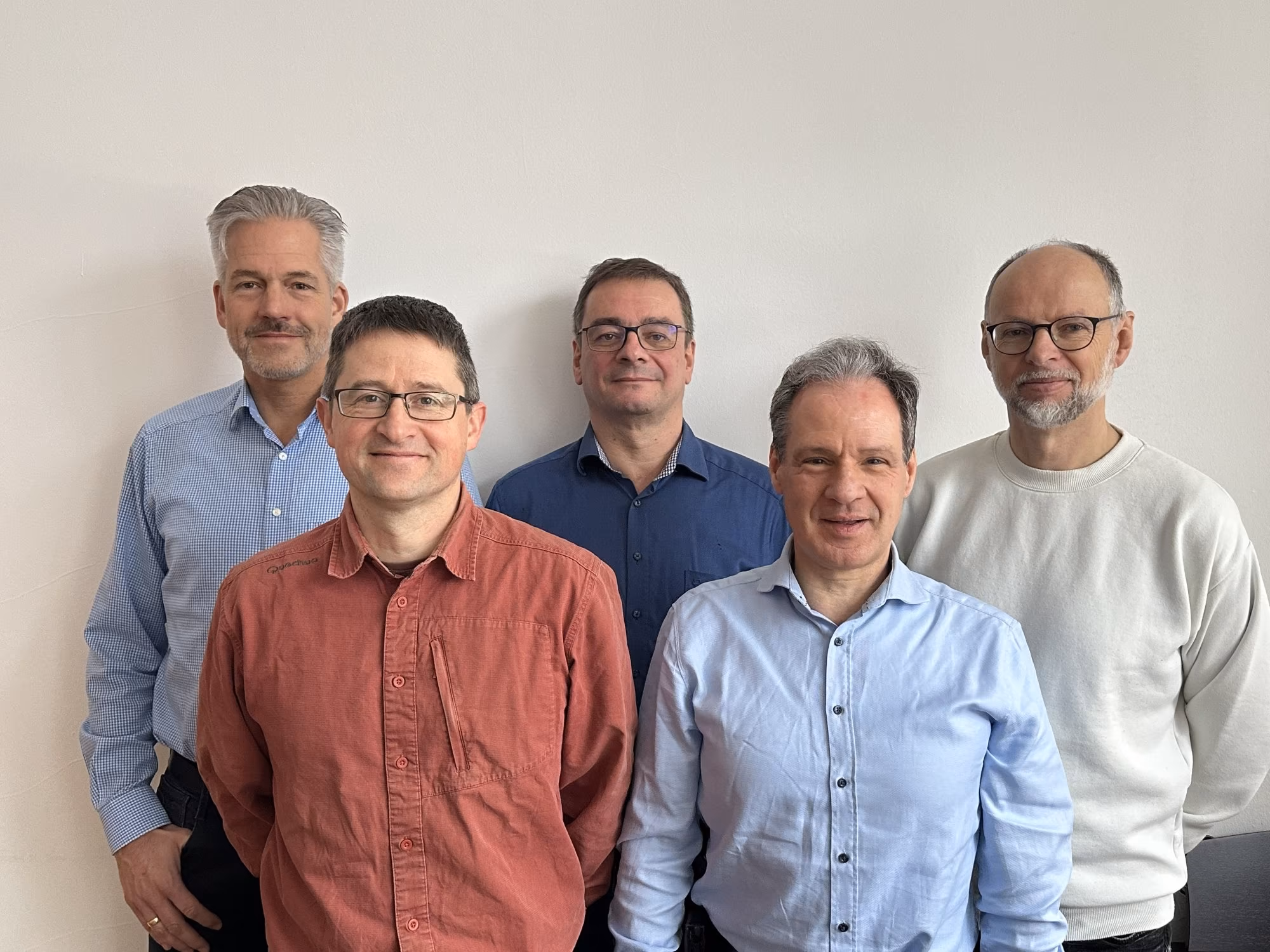 Gemeindeleitungsteam mit Alfred, Christoph, Franz, Hanns-Christian und Daniel